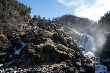 The Låtefossen Waterfall