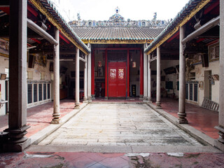 Fototapeta na wymiar Chinese temple interior in Georgetown heritage area, Malaysia