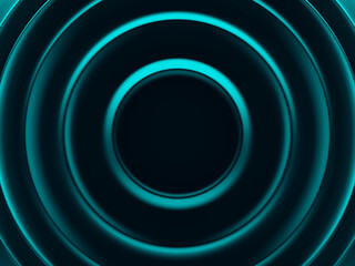 Cyan circles geometric background texture works good for text and website backgrounds, poster and mobile application. 3D illustration.
