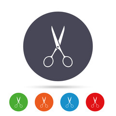 Scissors hairdresser sign icon. Tailor symbol.