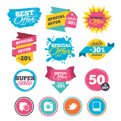 Obraz premium Social media. Chat speech bubble. Photo frames.