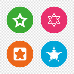 Star of David icons. Symbol of Israel.