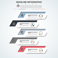 Fototapeta premium Abstract infographics number options template. Vector illustration. Can be used for workflow layout, diagram, business step options, banner, web design.