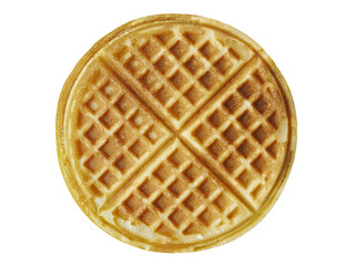 plain belgium american waffles isolated