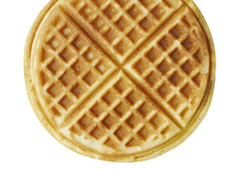 plain belgium american waffles isolated