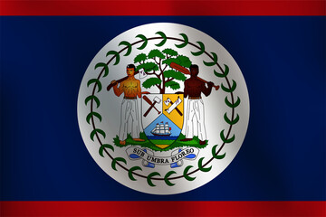 Flag of Belize - Vector Illustration