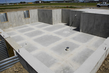 Concrete basement completed.
