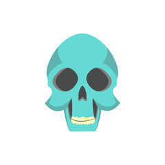cute cartoon skull in various styles and color