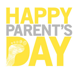 Happy parents day stack sign Illustration