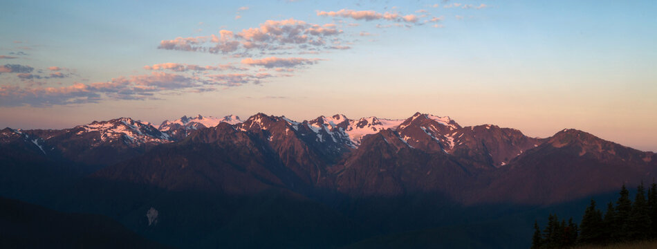 Olympic Mountains National Park Sunrise Hurricane Ridge