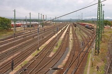 Fototapeta na wymiar Railway Station Tracks