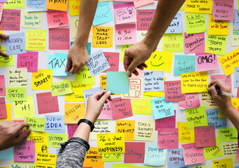 People Hands Sticky Note Post It