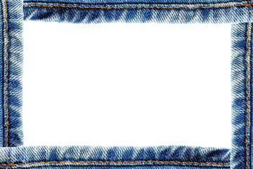 Frame of blue jeans