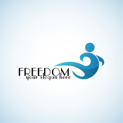 Freedom vector logo template