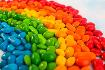 Rainbow of candies