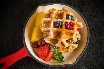 ワッフル　ベルギー料理　Waffle Belgium dish