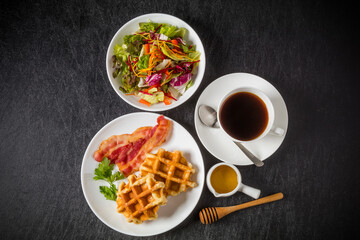 ワッフル　ベルギー料理　Waffle Belgium dish