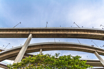 Bhumibol bridge across Cho Phraya river
