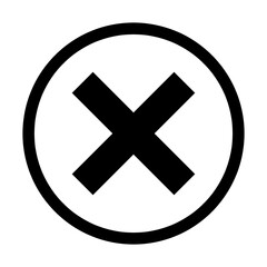 Wrong mark minimal style Icon vector Eps10