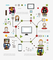 Data exchange infographic.