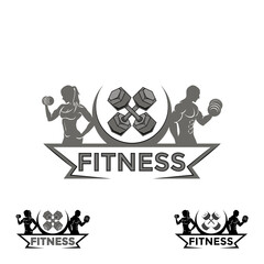 fitness emblems, logo design