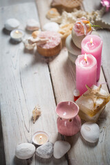 Beautiful composition of spa treatment