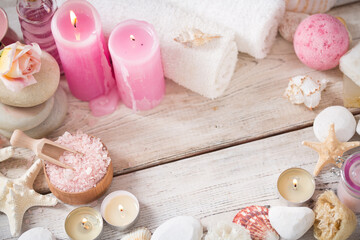 Beautiful composition of spa treatment