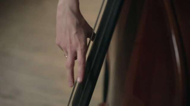 Two young women playing a musical instruments