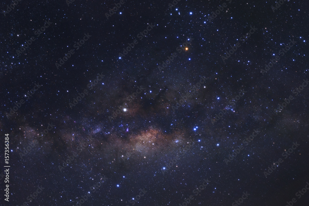 Wall mural milky way galaxy with stars and space dust in the universe,high resolution