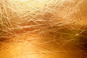 Crumpled golden texture