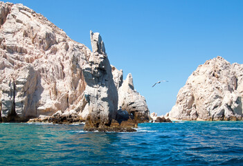 Neptunes Finger rock formation at Lands End at Cabo San Lucas Baja Mexico BCS © htrnr