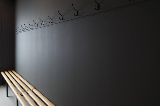 detail of a changing room in a modern sauna