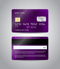 Realistic detailed credit card