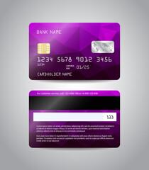 Realistic detailed credit card