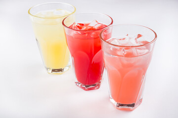 Different lemonade drinks