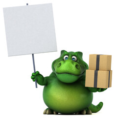Fun dinosaur - 3D Illustration