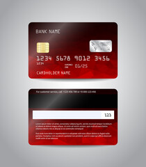 Realistic detailed credit card