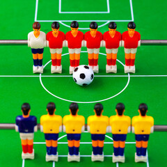 foosball table soccer . football players sport teame