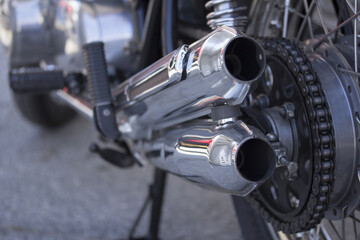 Fototapeta premium Wydech motocyklowy