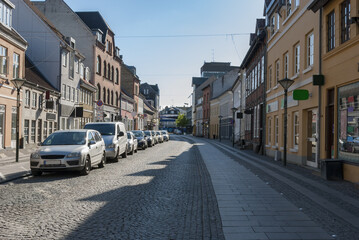 Fototapeta na wymiar Odense Denmark old shopping street