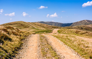 path through the Carpathian mountain ridge