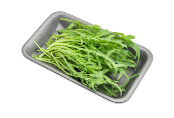 Arugula in a foam food container