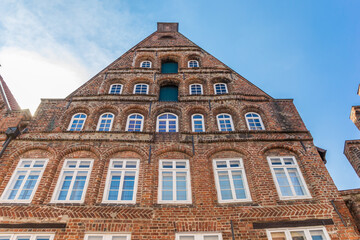 Fototapeta na wymiar Historic facade in the old center of Luneburg
