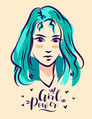 Girl power poster with cool design