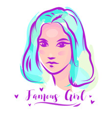 Girl poster with cool design