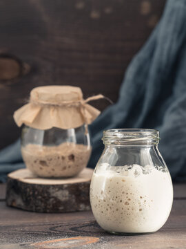 rye and wheat sourdough starter