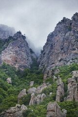 Fototapeta na wymiar Ghost valley, Demurge mountain. Crimea landscape