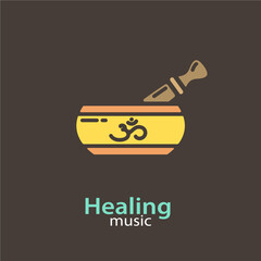 Healing music - logo template