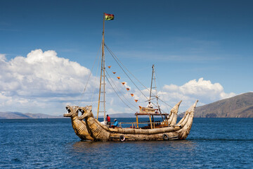 Traditional reed boat (lake Titicaca)