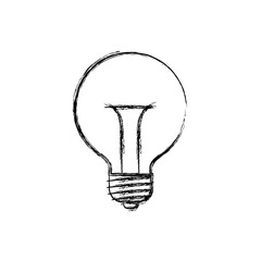 monochrome blurred silhouette of bulb light icon vector illustration